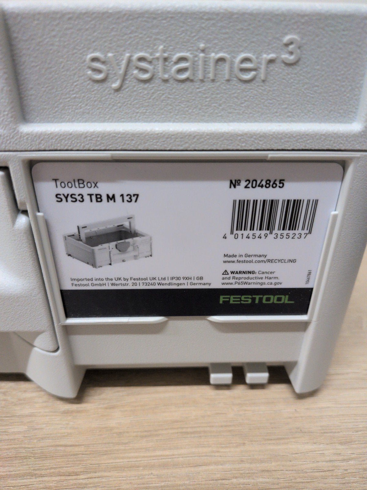 Foto 3 van Festool sys3 TB M 137 204865 nieuw
