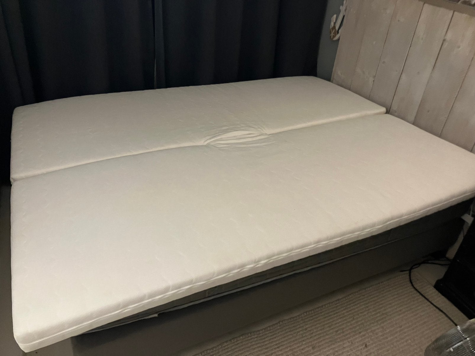 Topper 160x210 splittopper 8 cm dik, Ophalen, Zo goed als nieuw, Tweepersoons