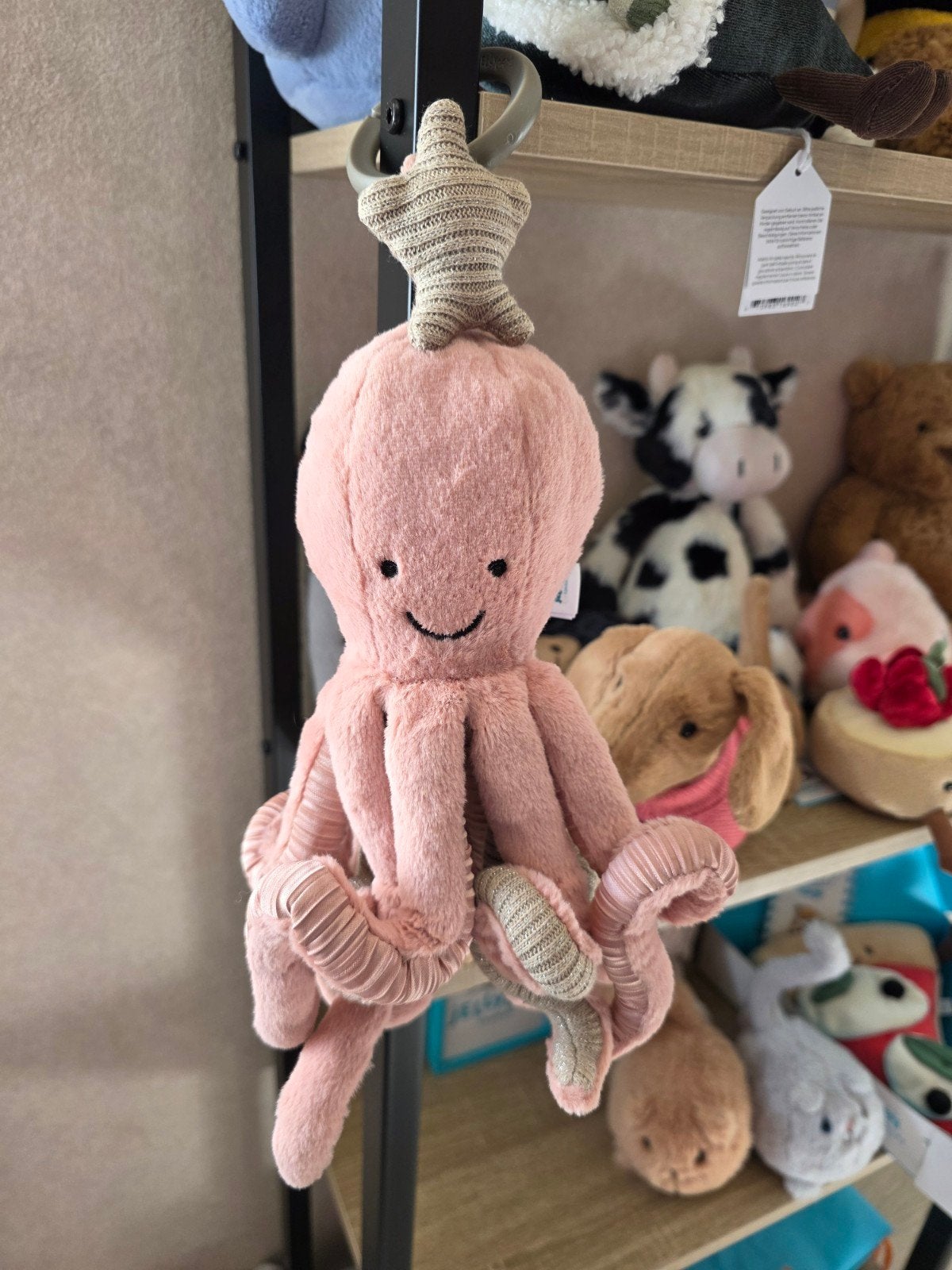 jellycat roze octopus, Ophalen of Verzenden, Zo goed als nieuw, Overige typen