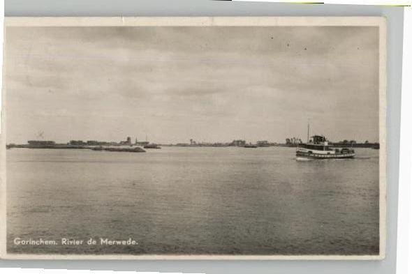 Gorinchem Rivier de Merwede  st 1946  Prachtkaart