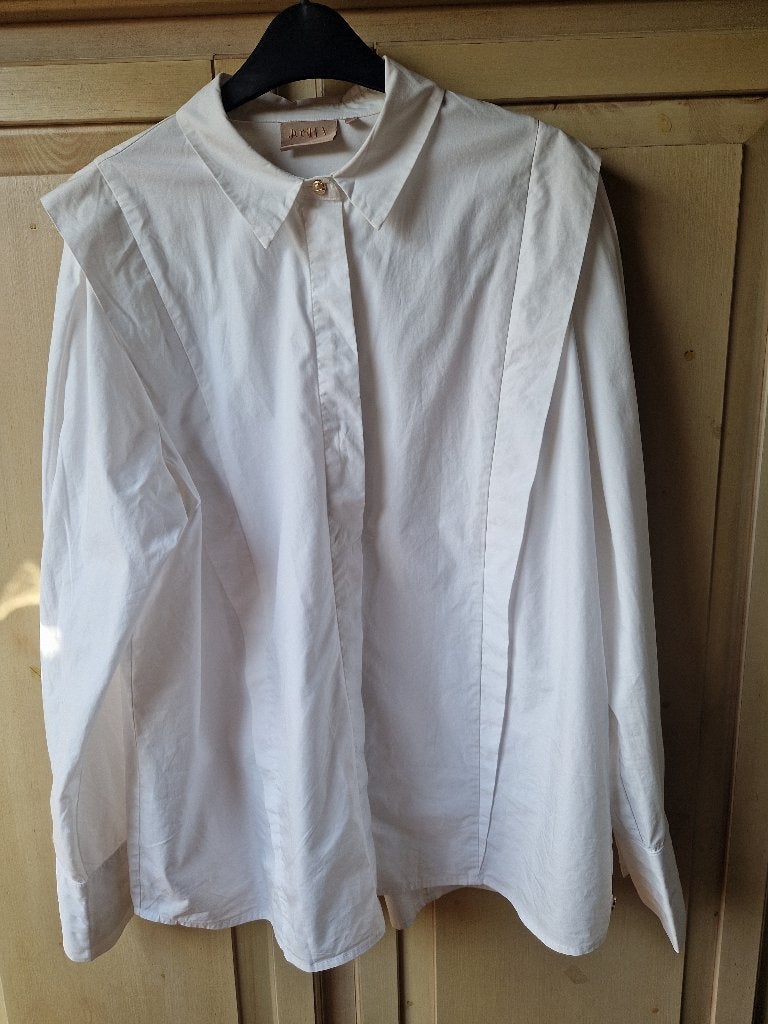 witte blouse, Josh V, maat xxl, Verzenden, Wit, Maat 46/48 (XL) of groter, Zo goed als nieuw