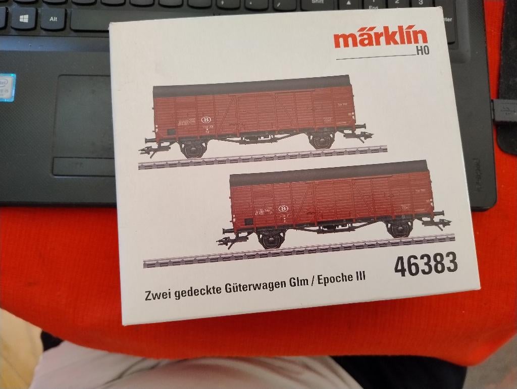 Märklin 46383 – Set 2x NMBS Goederenwagens – NIEUW, Ophalen, Wisselstroom, Märklin, Nieuw