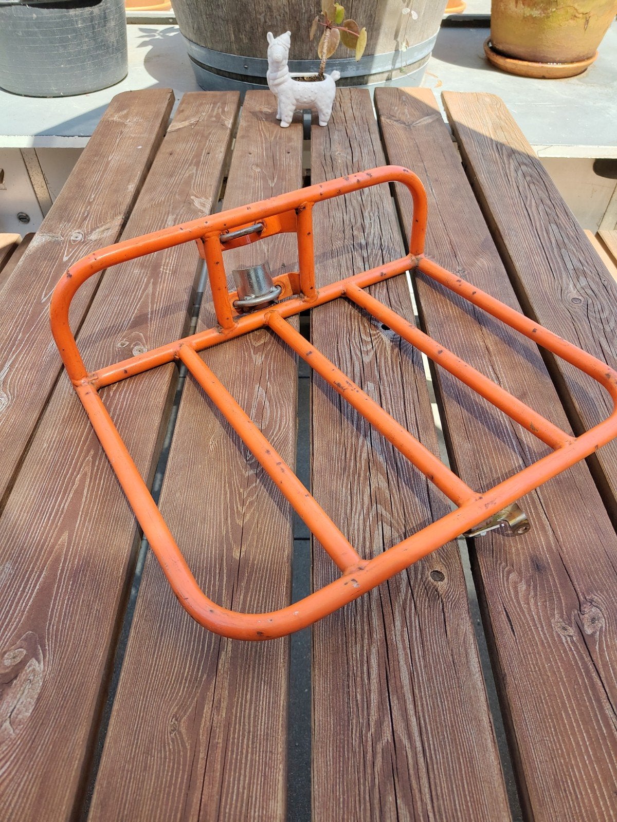 Fietsstuur Kratdrager Kronan Oranje, Ophalen