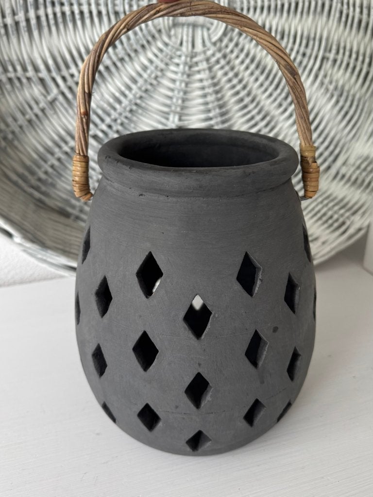 NIEUW > Antraciet Riviera Maison "Bahama" Lantern / 22 cm, Verzenden, Grijs, Kandelaar, Nieuw