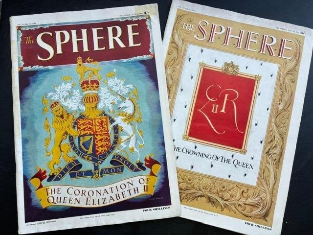 The Sphere - kroning koningin Elisabeth, Ophalen of Verzenden, Gebruikt, Buitenland, Tijdschrift of Boek