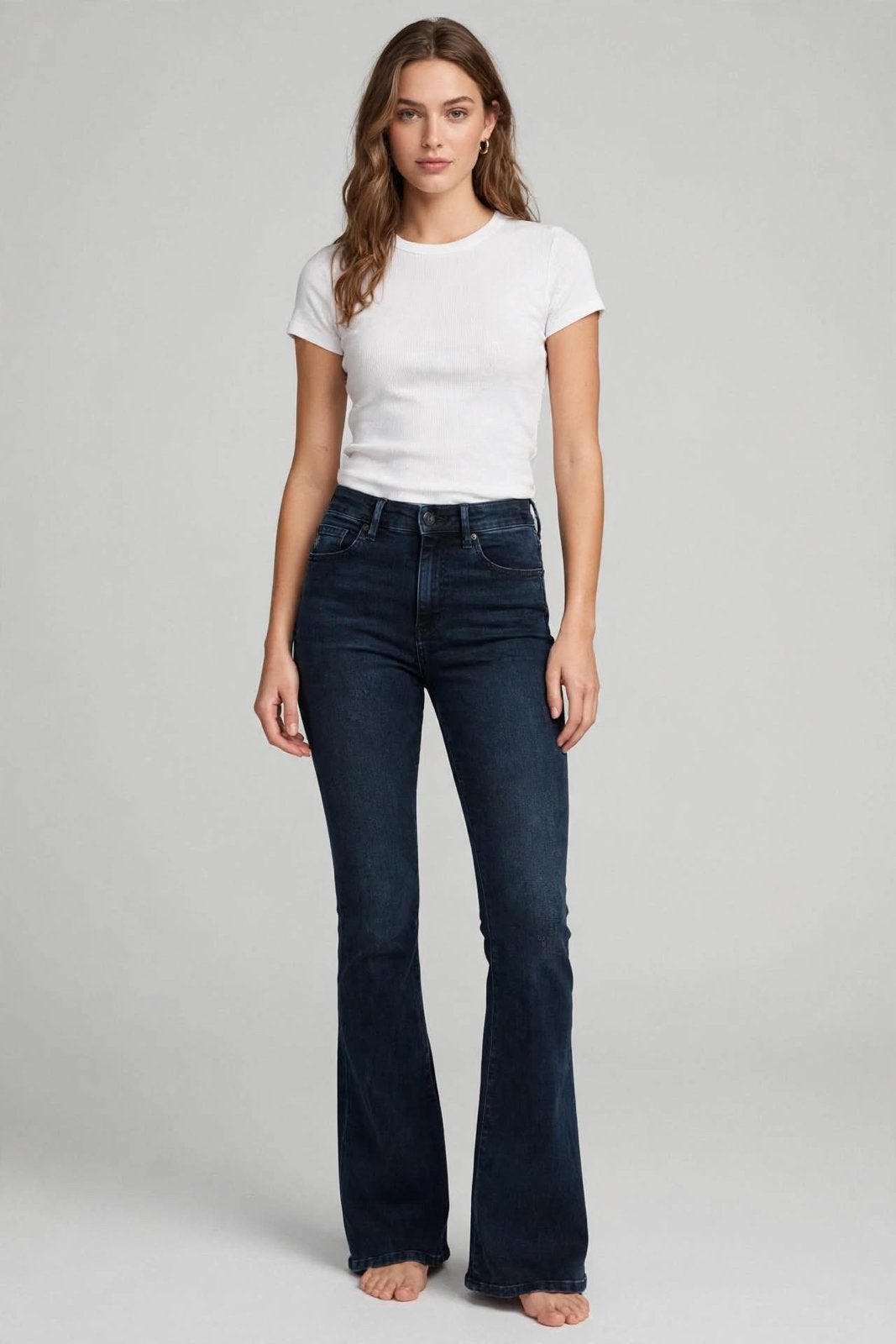Celsi Flare -Denim bleu Black W28-L30, Zwart, Ophalen of Verzenden, Zo goed als nieuw, Maat 36 (S)