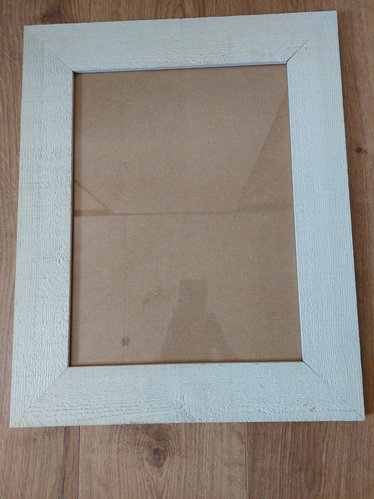 Witte grof houten lijst 43 x 53 cm, Ophalen, Zo goed als nieuw, Hout