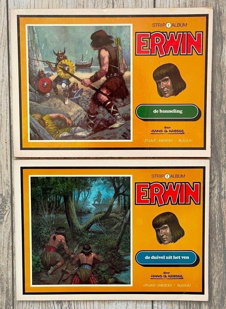 Hans G Kresse : Erwin 1973 /2 delen izgst !, Meerdere stripboeken, Ophalen of Verzenden, Zo goed als nieuw, HANS G. KRESSE