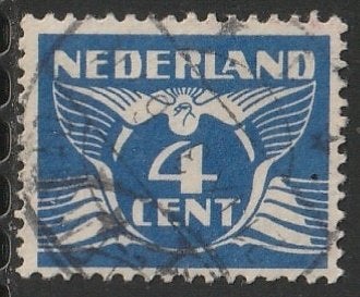 Nederland 1926 176B Vliegende duif 4c, Gest, Ophalen of Verzenden, T/m 1940, Gestempeld