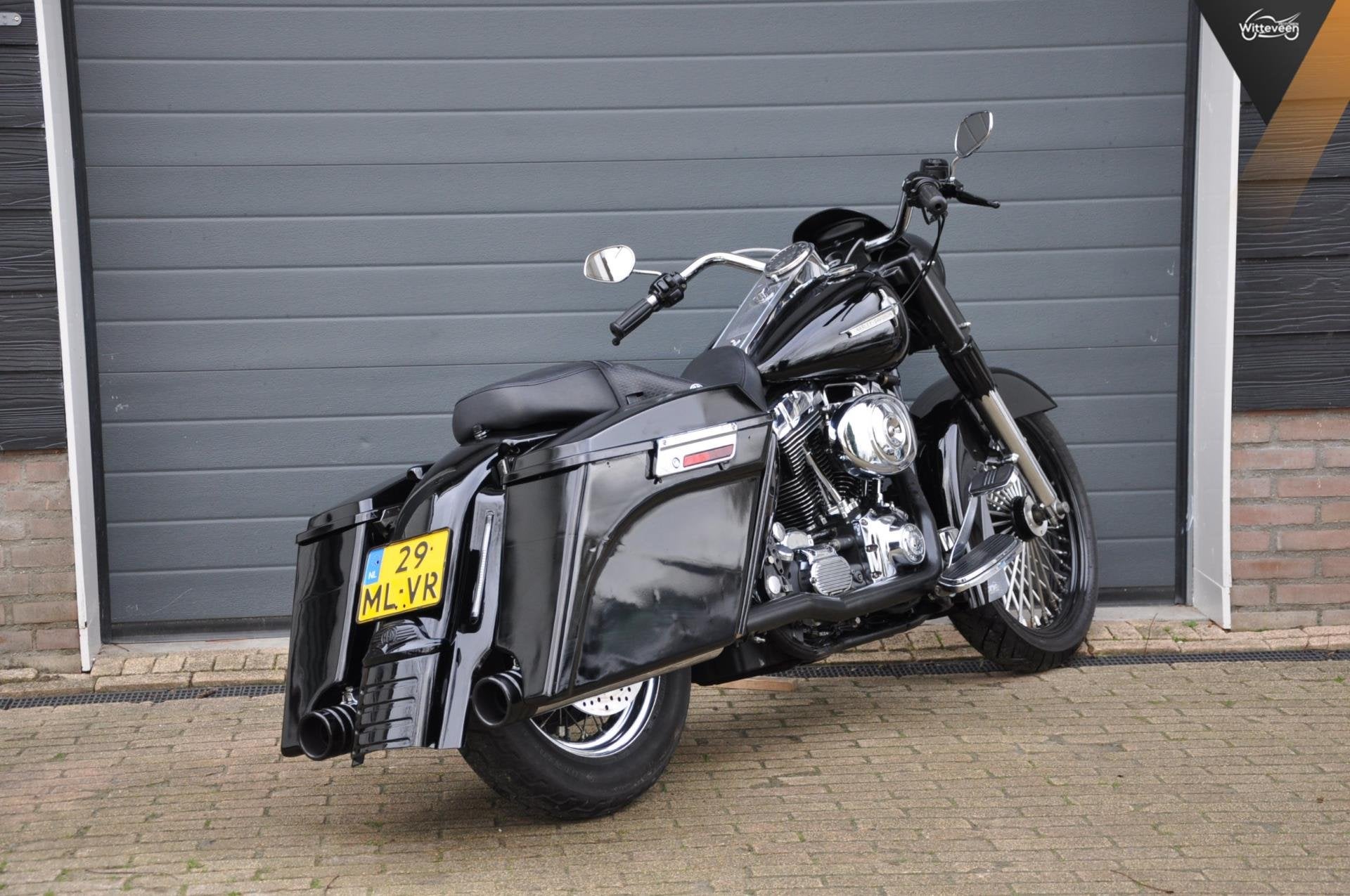 Harley Davidson Road King Stretched koffers, groot voorwiel, Motoren, Bedrijf, Toermotor, Info@witteveenmotoren.nl, Witteveen Motoren BV