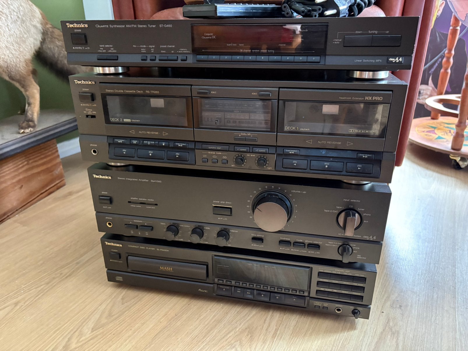 Technics Stereoset met Tuner, Cassettedeck, Versterker, CD-s, Overige merken, Gebruikt, Cassettedeck, Losse componenten