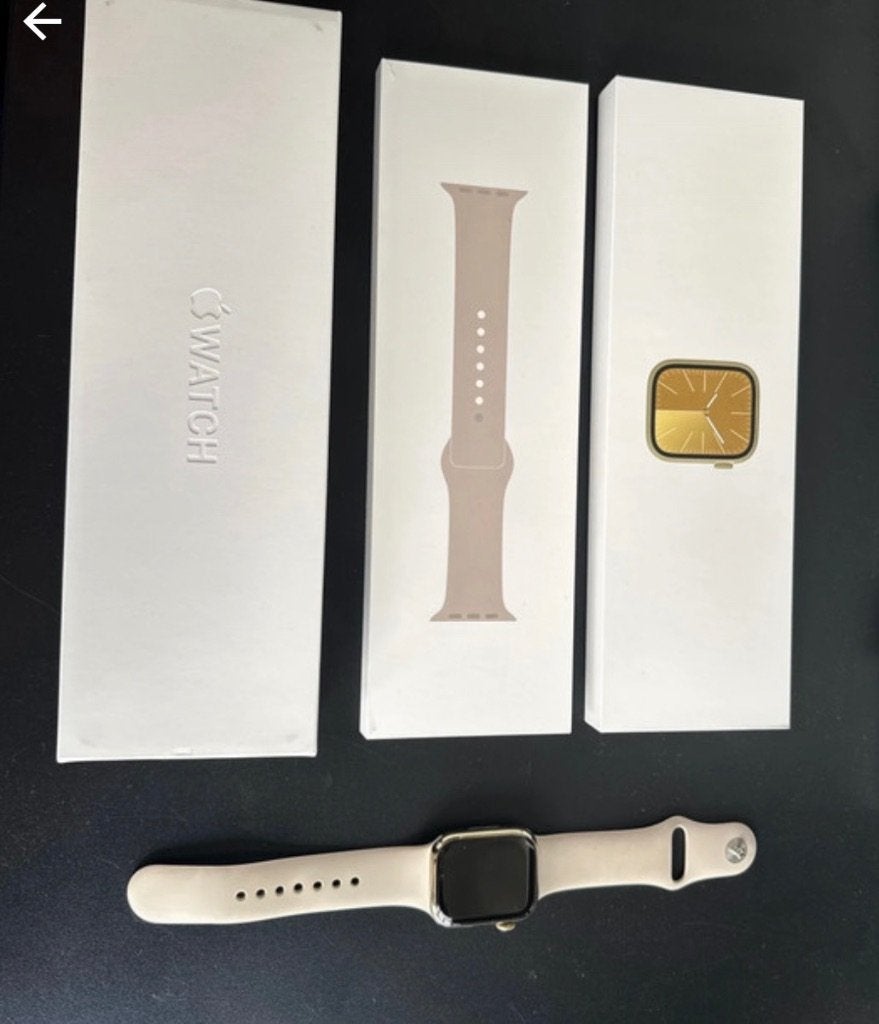 Apple Watch 9 41mm gold, Ophalen, Apple Watch ⌚️, Wit, IOS
