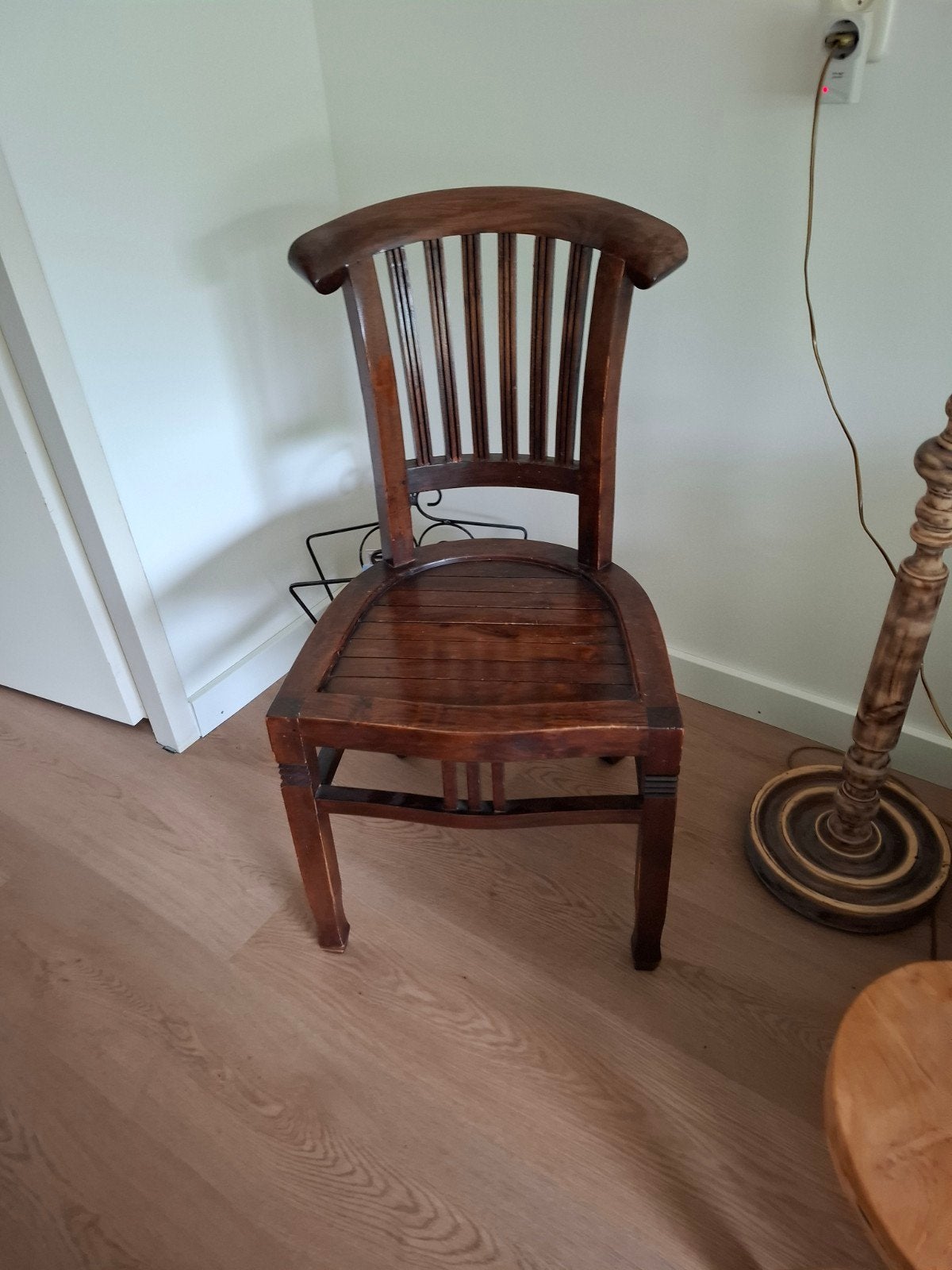Donkerbruine eetkamer stoelen 3 stuks, Ophalen