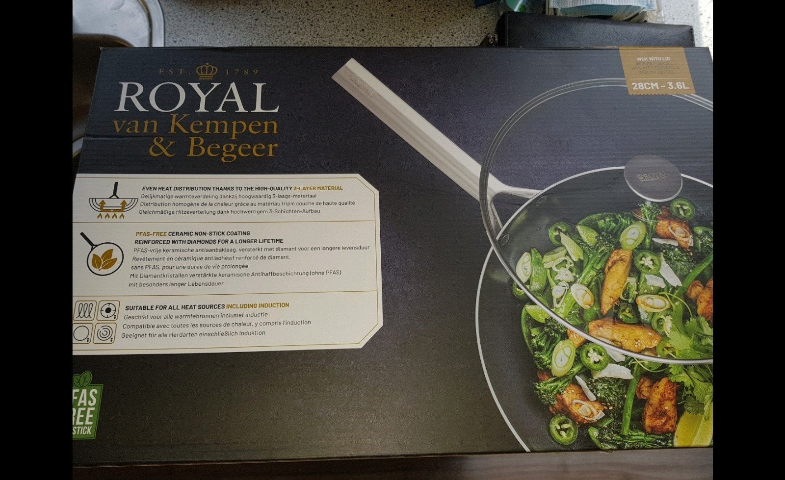 ah royal van kempen en begeer pannen pannenset wok hapjespan, Antiaanbaklaag, Ophalen of Verzenden, Nieuw, Pannenset