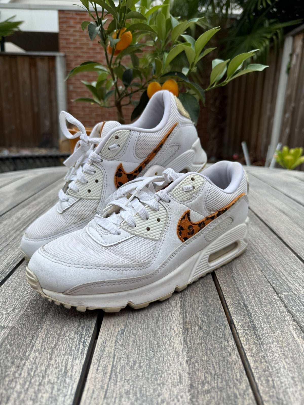 Nike Air Max 90 AX Leopard maat 40, Wit, Ophalen of Verzenden, Sneakers of Gympen, Zo goed als nieuw