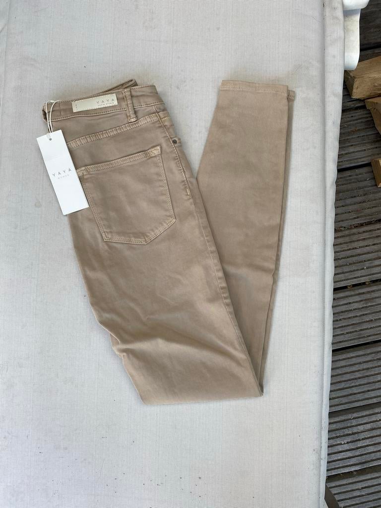 YAYA jeans broek dames maat 36 fungi brown - Nieuw met kaart, Verzenden, Nieuw, Overige kleuren, W28 - W29 (confectie 36)