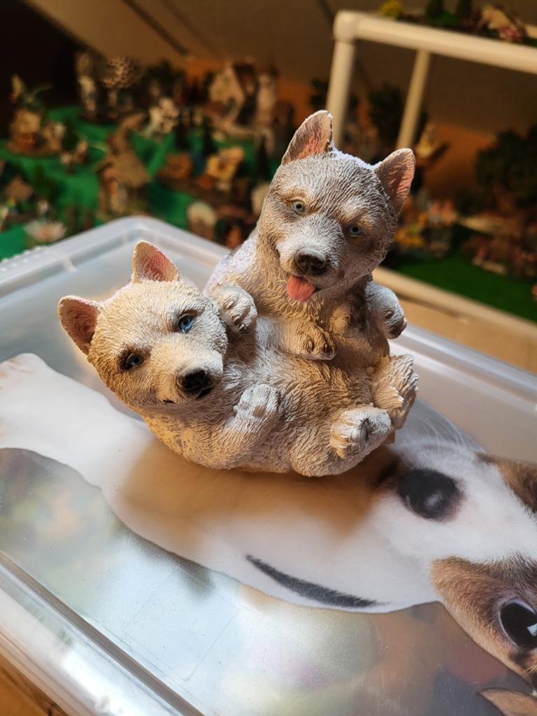 Husky glitter beeldje sneeuw, Ophalen of Verzenden, Zo goed als nieuw, Dier