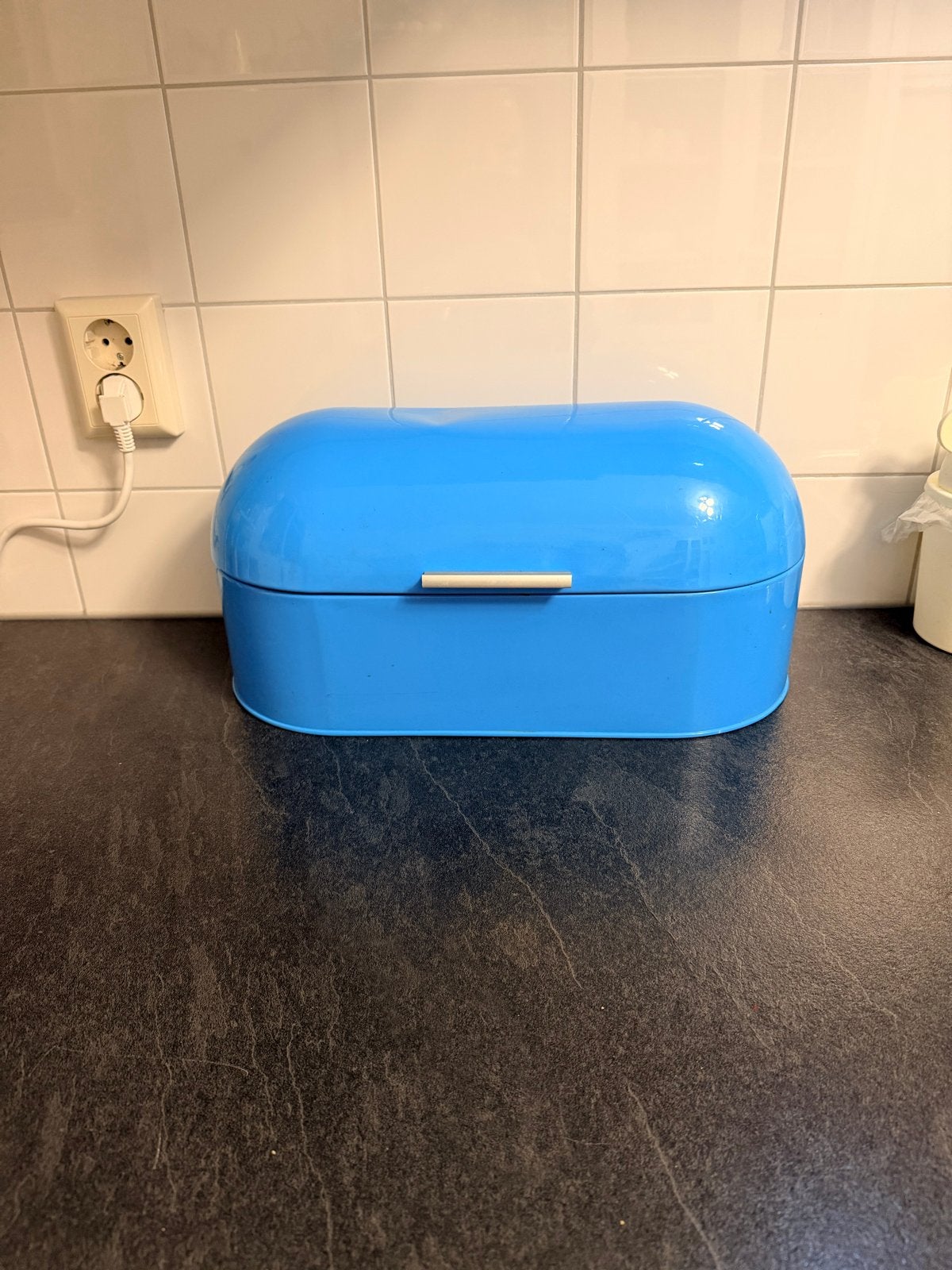 Gratis Broodtrommel - Blauw - Vlaardingen, Broodtrommel, Ophalen of Verzenden, Gebruikt, Blauw