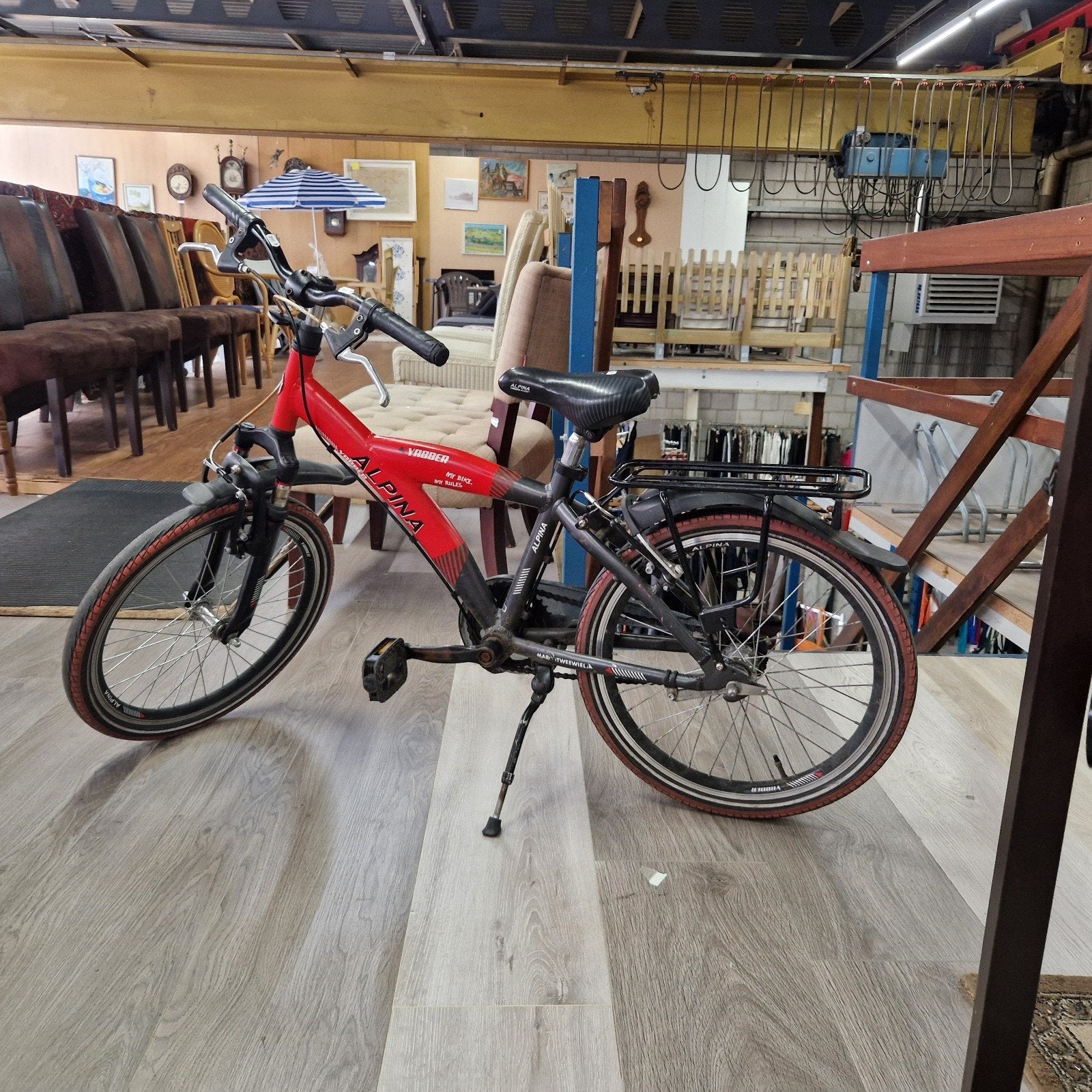 Alpina Yabber kinderfiets - 24 inch - rood/zwart, Gebruikt, ., Minder dan 49 cm, .
