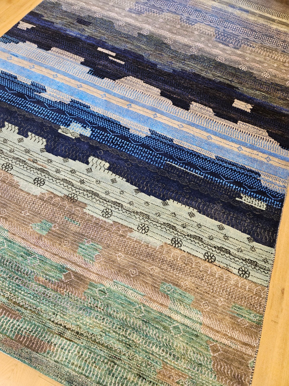 Handgeknoopt oosters tapijt modern 312x195, Info@SlatsAntiek.nl, Crème, Perzisch, 150 tot 200 cm