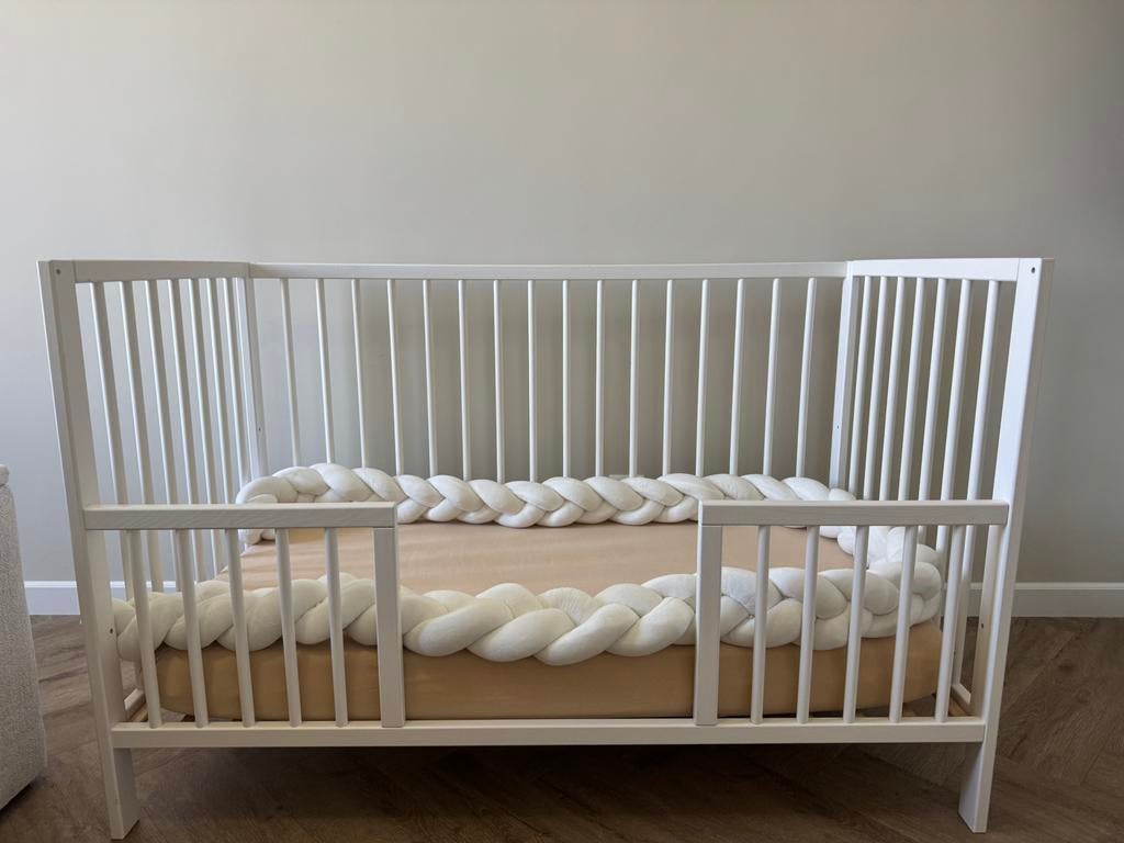 Meegroeiledikant 60x120 pure white, Kinderen en Baby's, Kinderkamer | Bedden, Ophalen of Verzenden, Zo goed als nieuw, Minder dan 140 cm