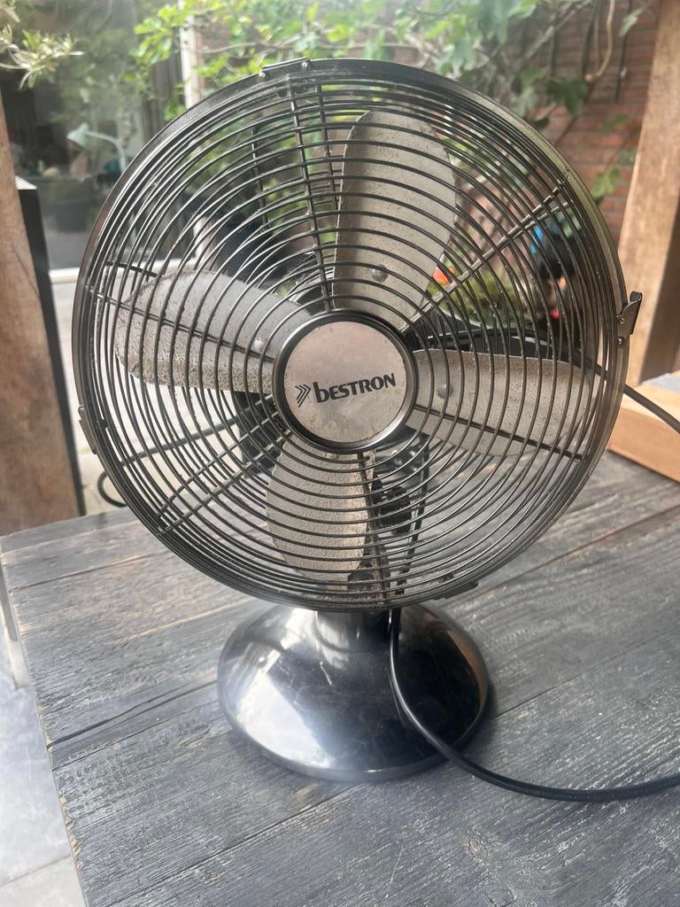 BESTRON ANTRACIET GRIJS METALLIC TAFELVENTILATOR VENTILATOR, Ophalen of Verzenden, Zo goed als nieuw, Tafelventilator
