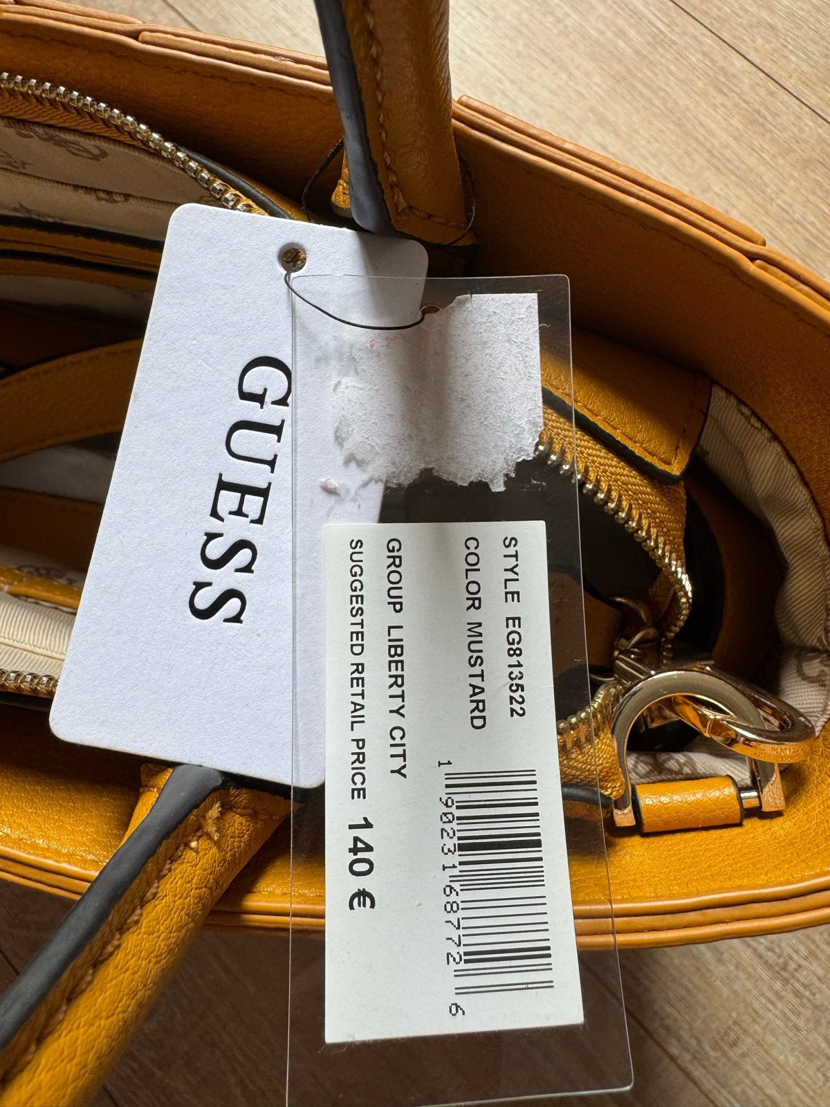Guess Liberty City Shopper - Mosterdgeel, Ophalen of Verzenden, Nieuw, Overige kleuren, Shopper