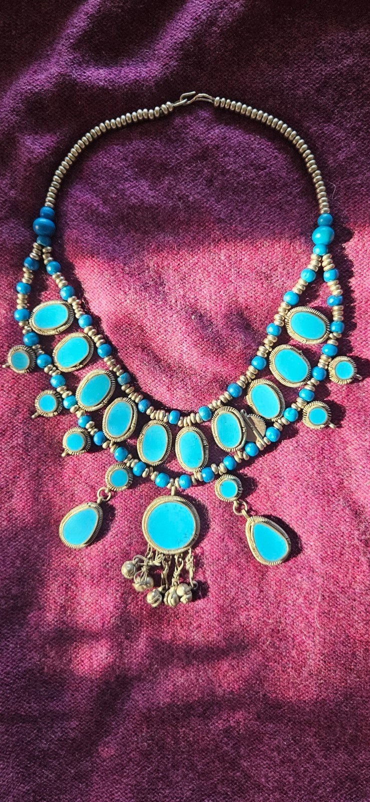 Tribal Soho ketting turkoois, Verzenden, Overige materialen, Ketting