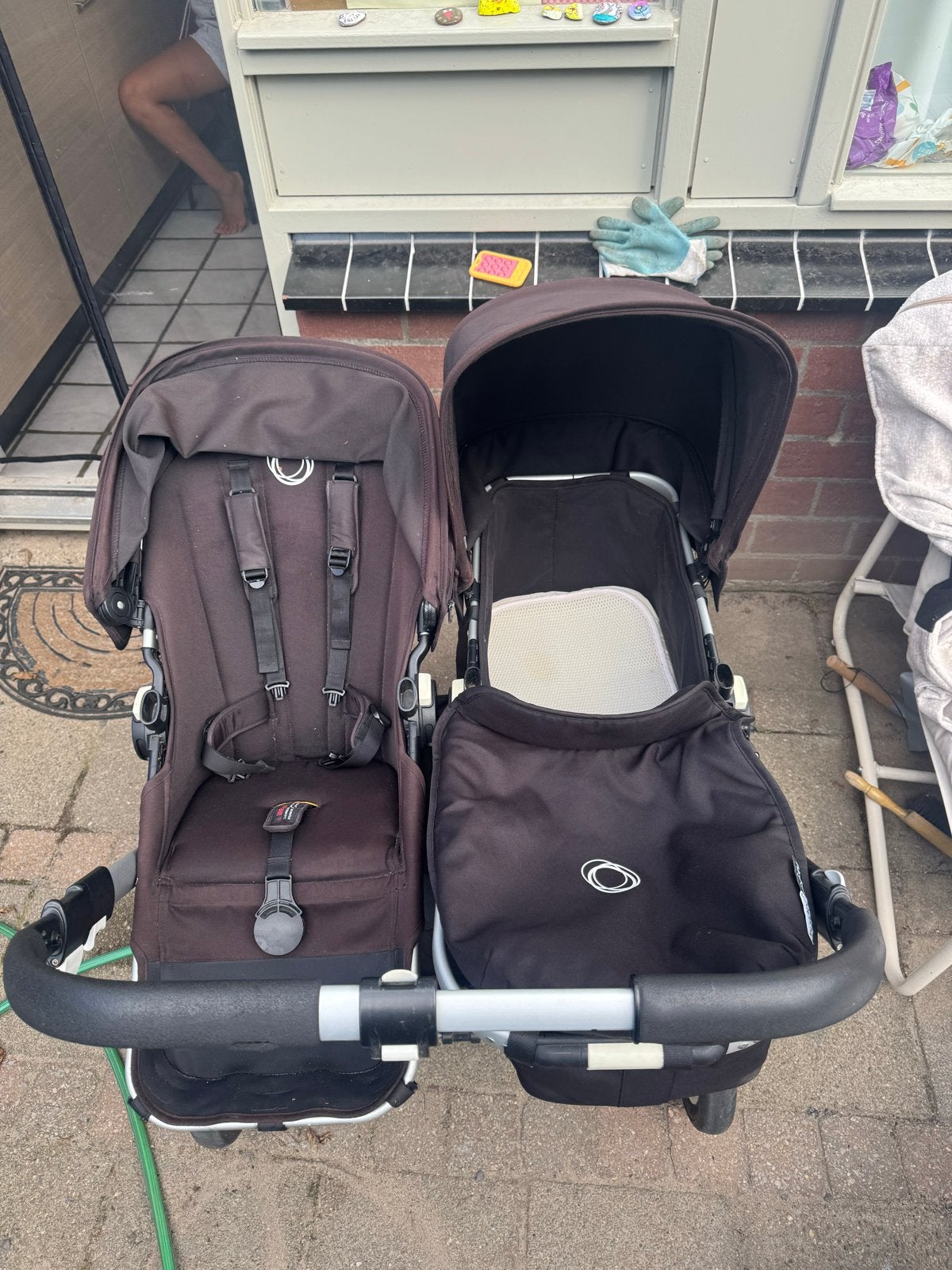 Bugaboo Donkey Duo kinderwagen - Zwart, Ophalen, Gebruikt, Combiwagen, Duowagen