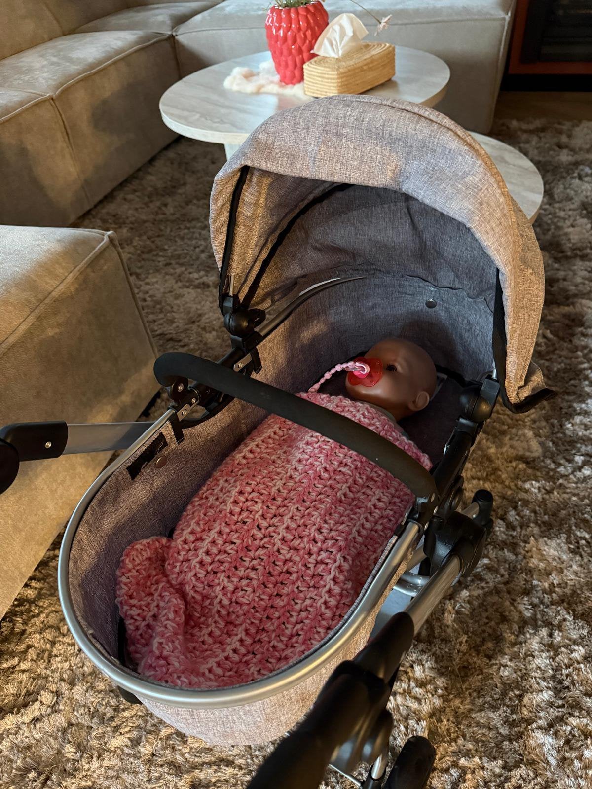 Handgemaakte gehaakte poppendekentjes, Verzenden, Nieuw, Babypop