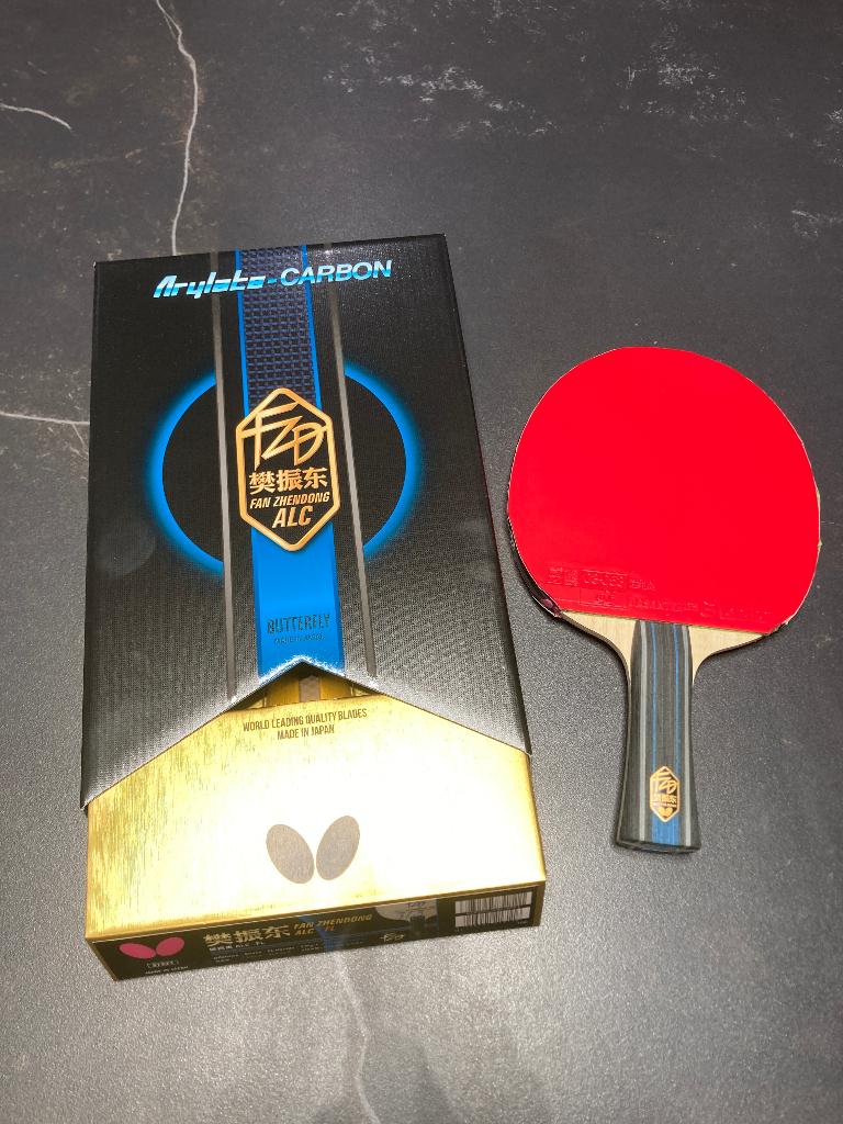 Butterfly Fan Zhendong ALC (met of zonder rubbers), Sport en Fitness, Tafeltennis, Verzenden, Zo goed als nieuw, Net, Batje(s) of Balletje(s)