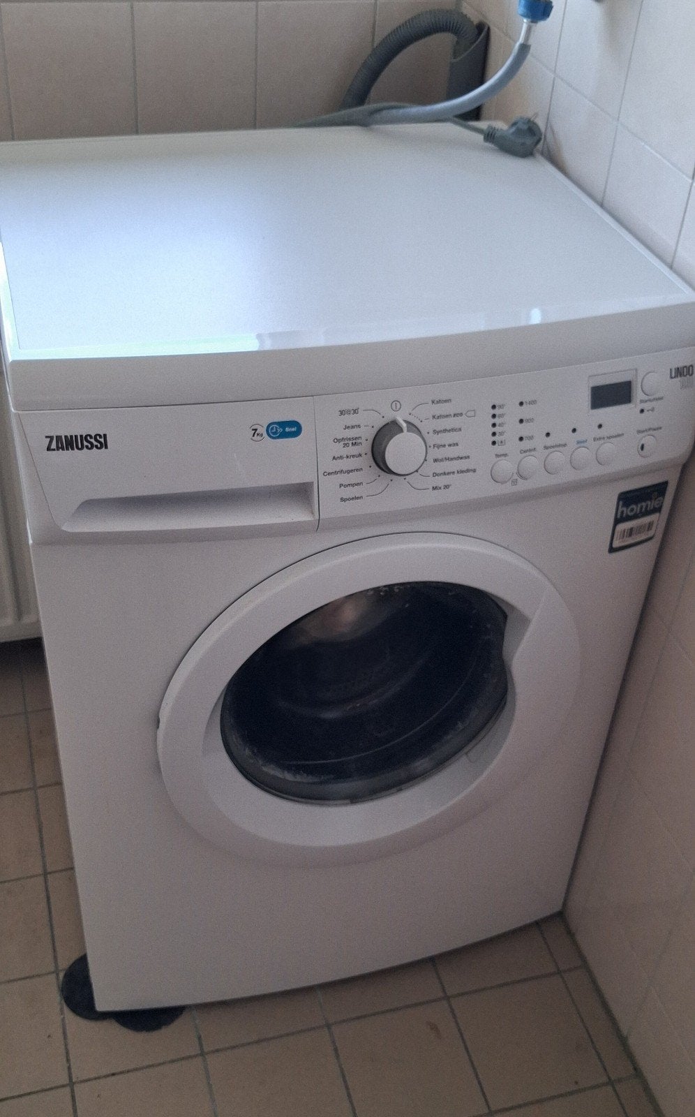 zanussi lindo 100 zgan, Ophalen, Zo goed als nieuw, 85 tot 90 cm, 1200 tot 1600 toeren