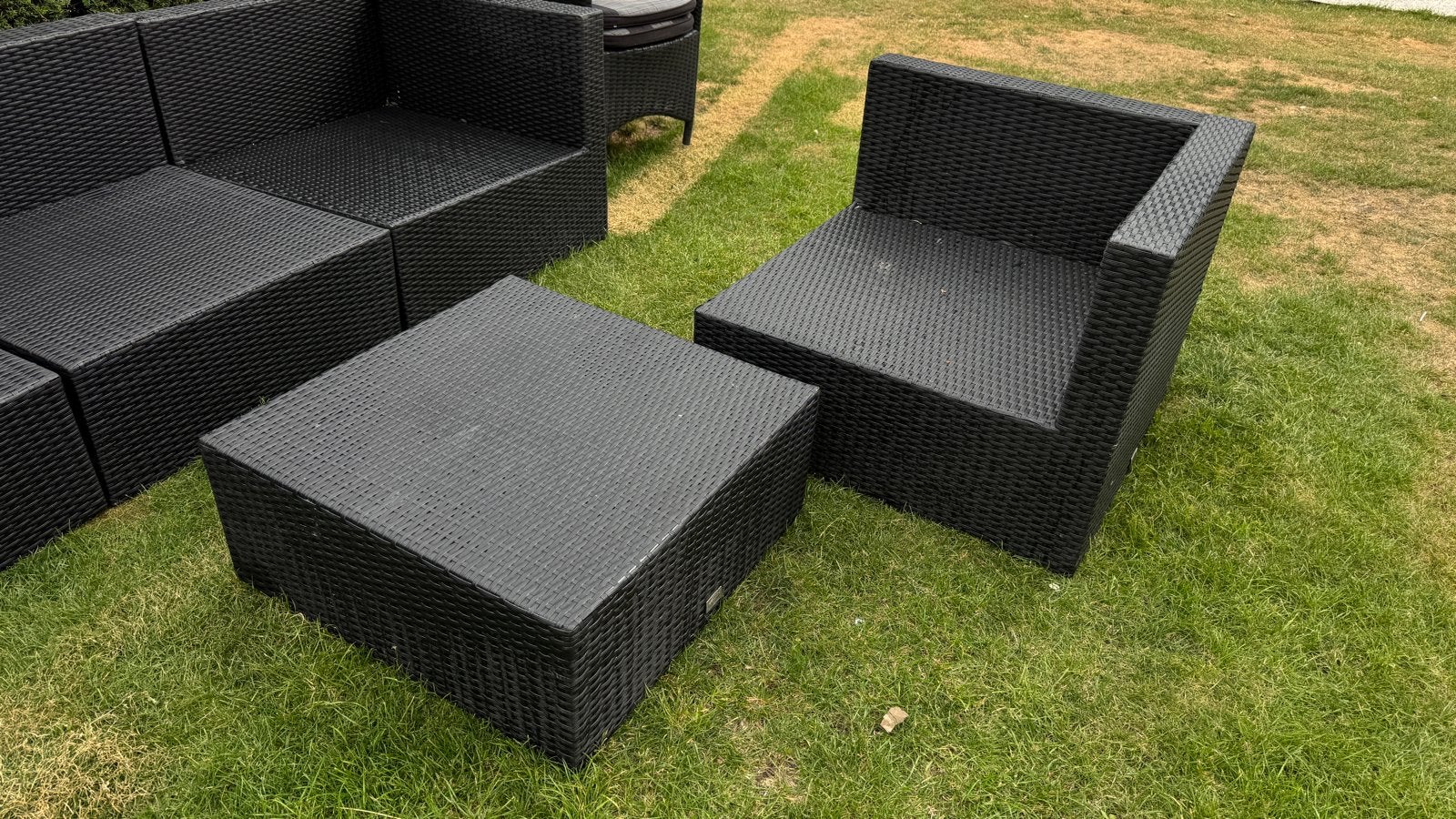 Loungeset - gebruikte goede staat, Tuin en Terras, Ophalen, 5 zitplaatsen, Zo goed als nieuw, Loungeset