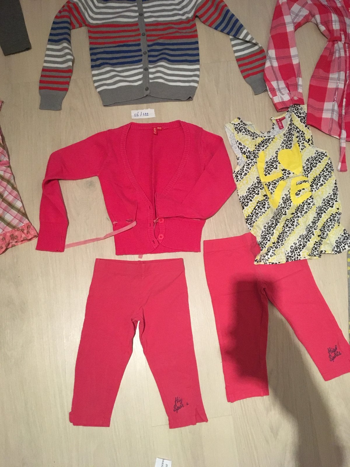 Vrolijk Meisjes Kleding Pakket Maat 116/122 - Zomer & Lente, Ophalen of Verzenden, Gebruikt, Meisje, Setje