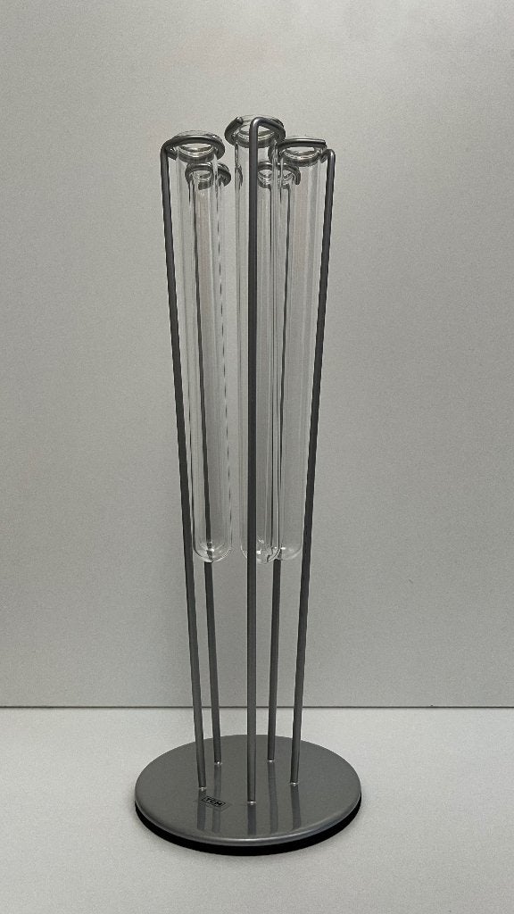 Vaas bloemen standaard reageerbuis glas TCM, Ophalen, 29 cm, Op voet, Transparant