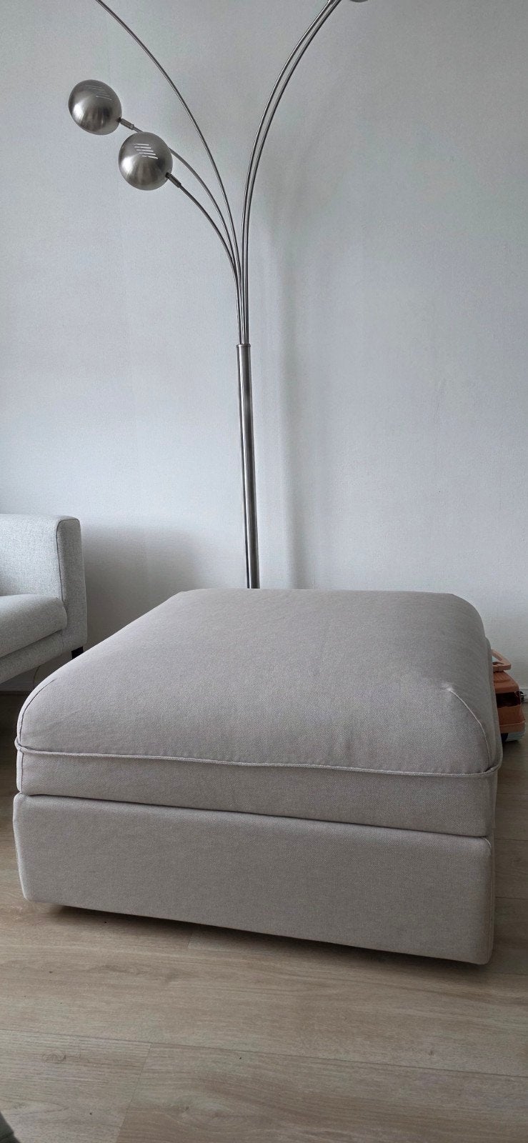 IKEA vallentuna fauteuil, poef opberger, Ophalen, 75 tot 100 cm, Zo goed als nieuw, 75 tot 100 cm