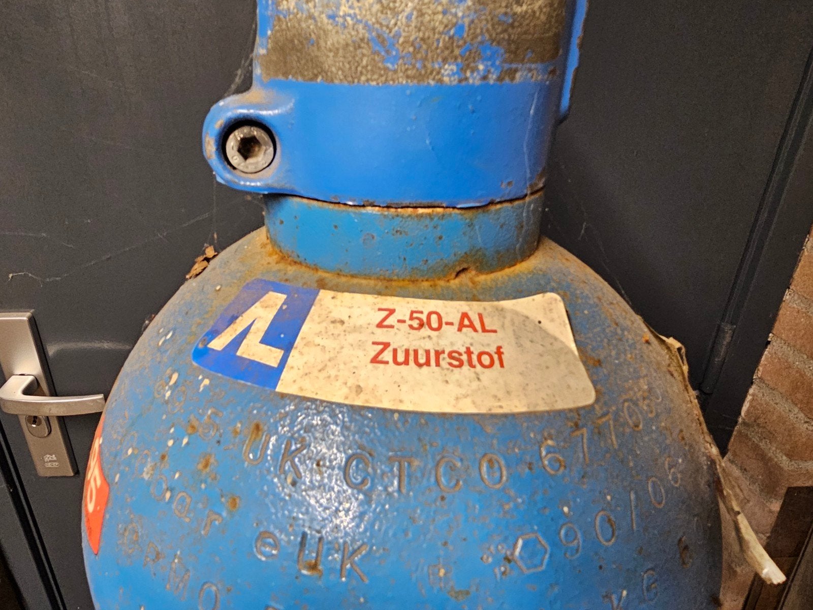 zuurstoffles zuurstoftank, Ophalen, Gebruikt, IJzer