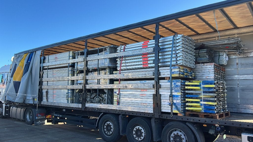 Gebruikte Layher Blitz, Allround & AGS steigers – Grote v, Ophalen of Verzenden, Gebruikt, Overige typen, 5 meter of hoger