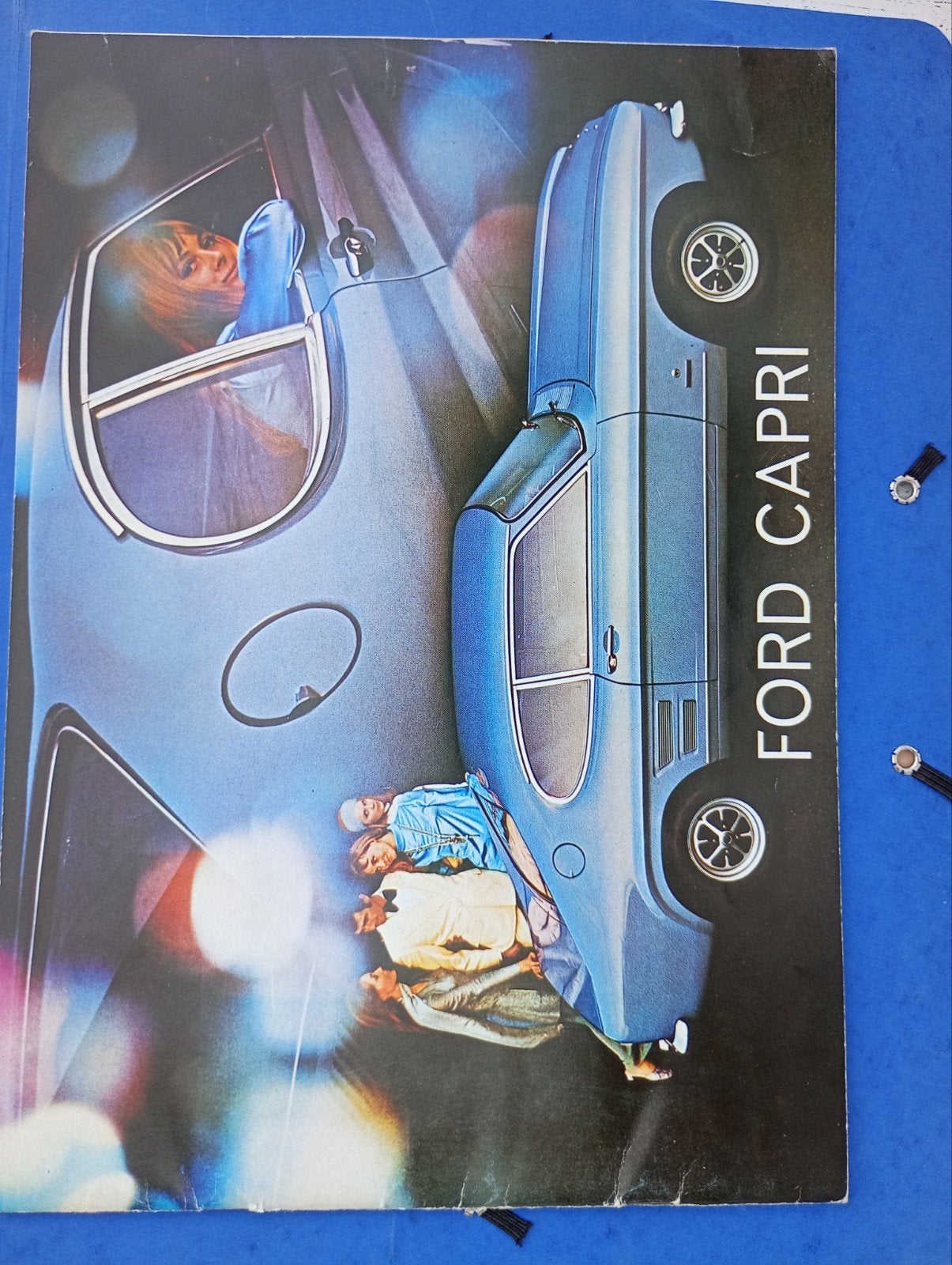 Ford Capri 1 vouwblad met prijslijst, Ophalen of Verzenden
