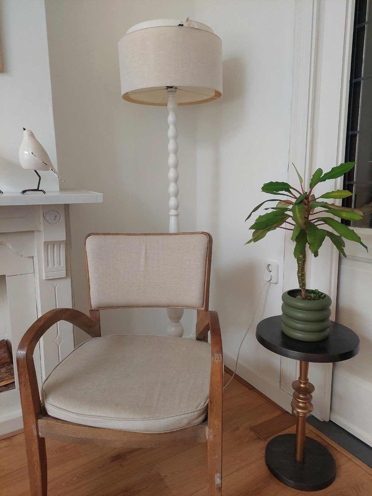 brocante houten stoel, Ophalen, Gebruikt, Minder dan 100 cm