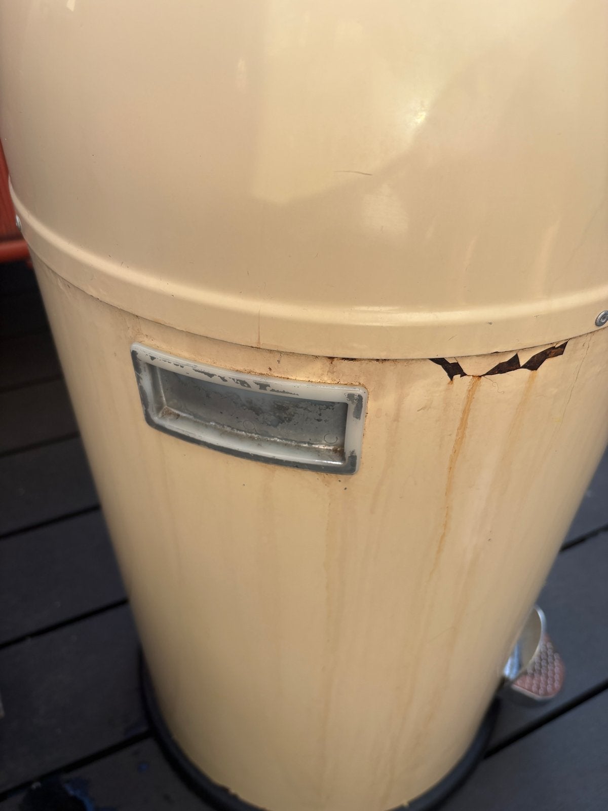 Off-white Wesco prullenbak - gratis ophalen, Huis en Inrichting, Gebruikt, Met pedaal, 50 tot 75 cm, Ophalen of Verzenden