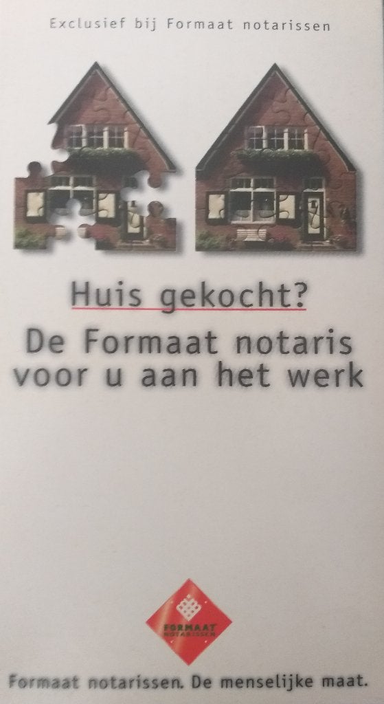 VHS- videoband Formaat Notarissen 'huis gekocht', Cd's en Dvd's, VHS | Film, Alle leeftijden, Overige genres, Zo goed als nieuw