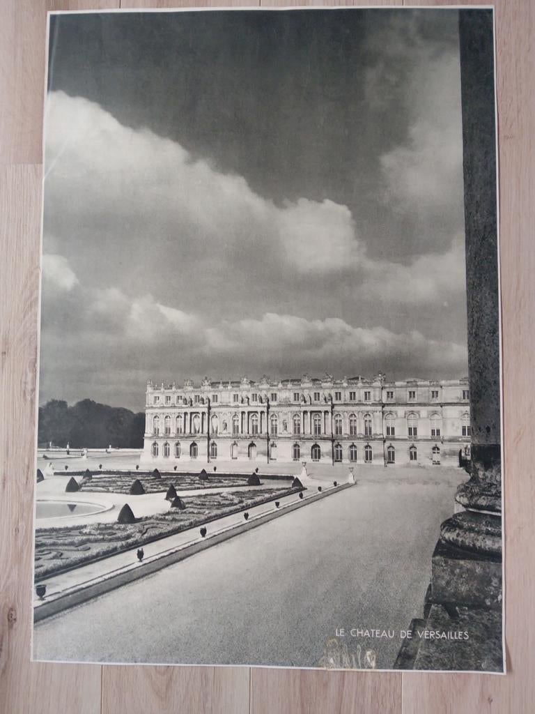 Vintage Zwart-wit Foto 'Le Château de Versailles', Ophalen of Verzenden, Gebruikt, A1 t/m A3, Reclame