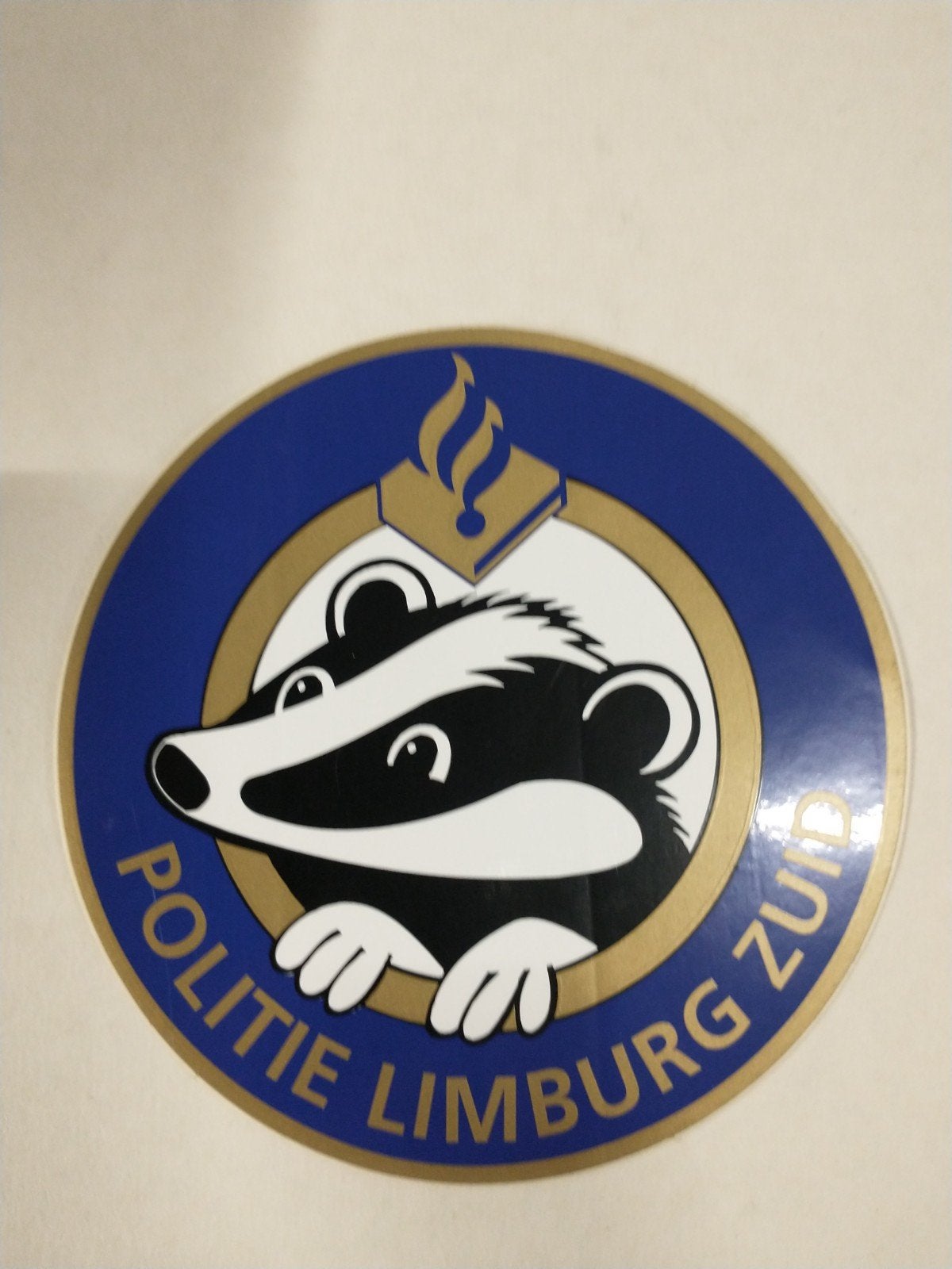Politie Limburg Zuid Das mascotte sticker, Ophalen of Verzenden, Zo goed als nieuw