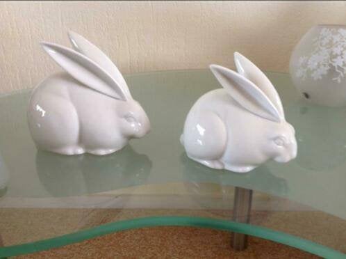 2 Nieuwe beeldjes, konijnen, hazen, konijn, haas merk Vaga, Verzamelen, Ophalen of Verzenden, Nieuw, Dier