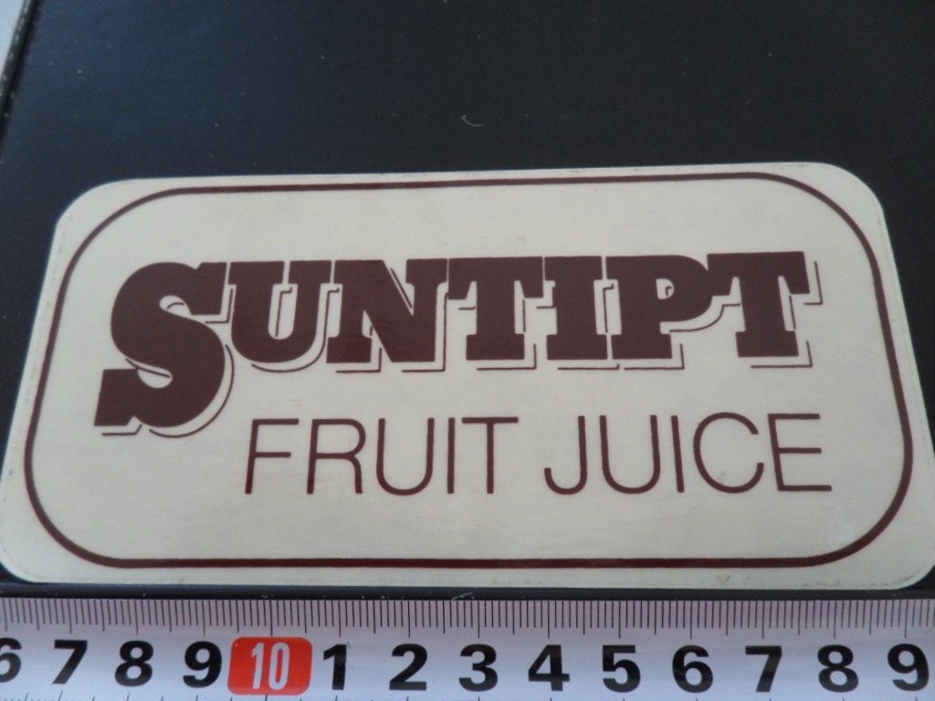 sticker transparant SUNTIPT fruit juice, Ophalen of Verzenden, Zo goed als nieuw