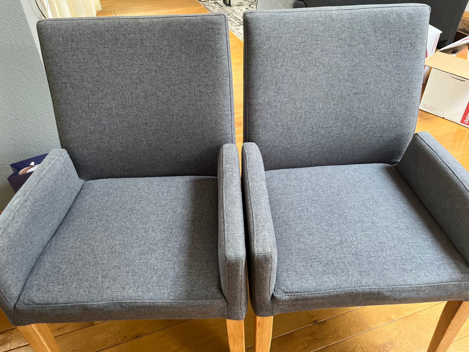 Eetkamer stoelen, Ophalen, Zo goed als nieuw, Vier, Stof
