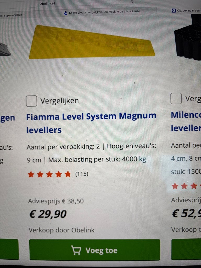 fiamma magnum levelers oprijblokken, Ophalen of Verzenden, Gebruikt