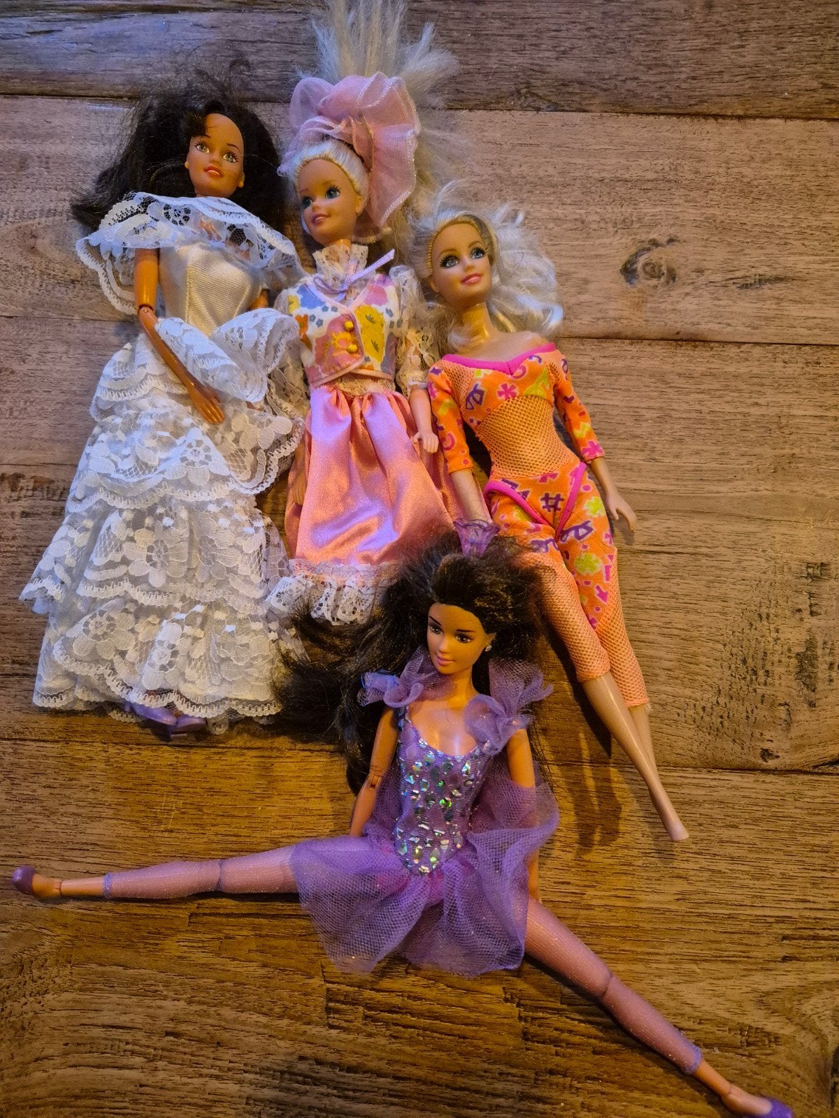 Originele Barbiepoppen 4 stuks, Verzamelen, Poppen, Ophalen of Verzenden, Gebruikt, Pop