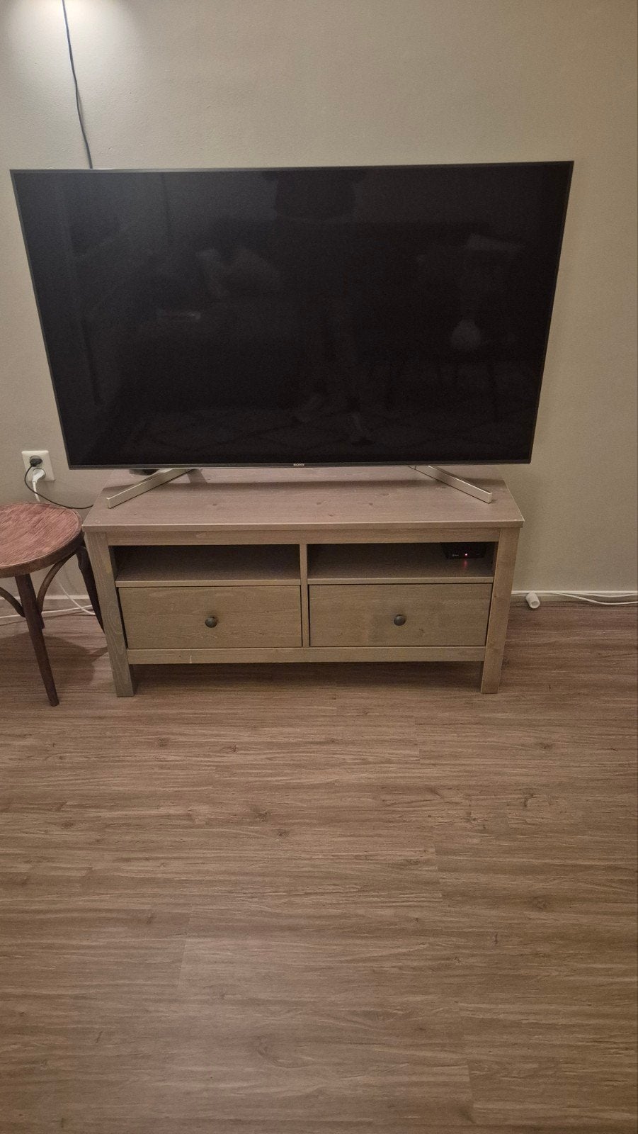 IKEA HEMNES TV meubel grijsbruin met 2 lades, Ophalen, Gebruikt, 100 tot 150 cm, Minder dan 100 cm